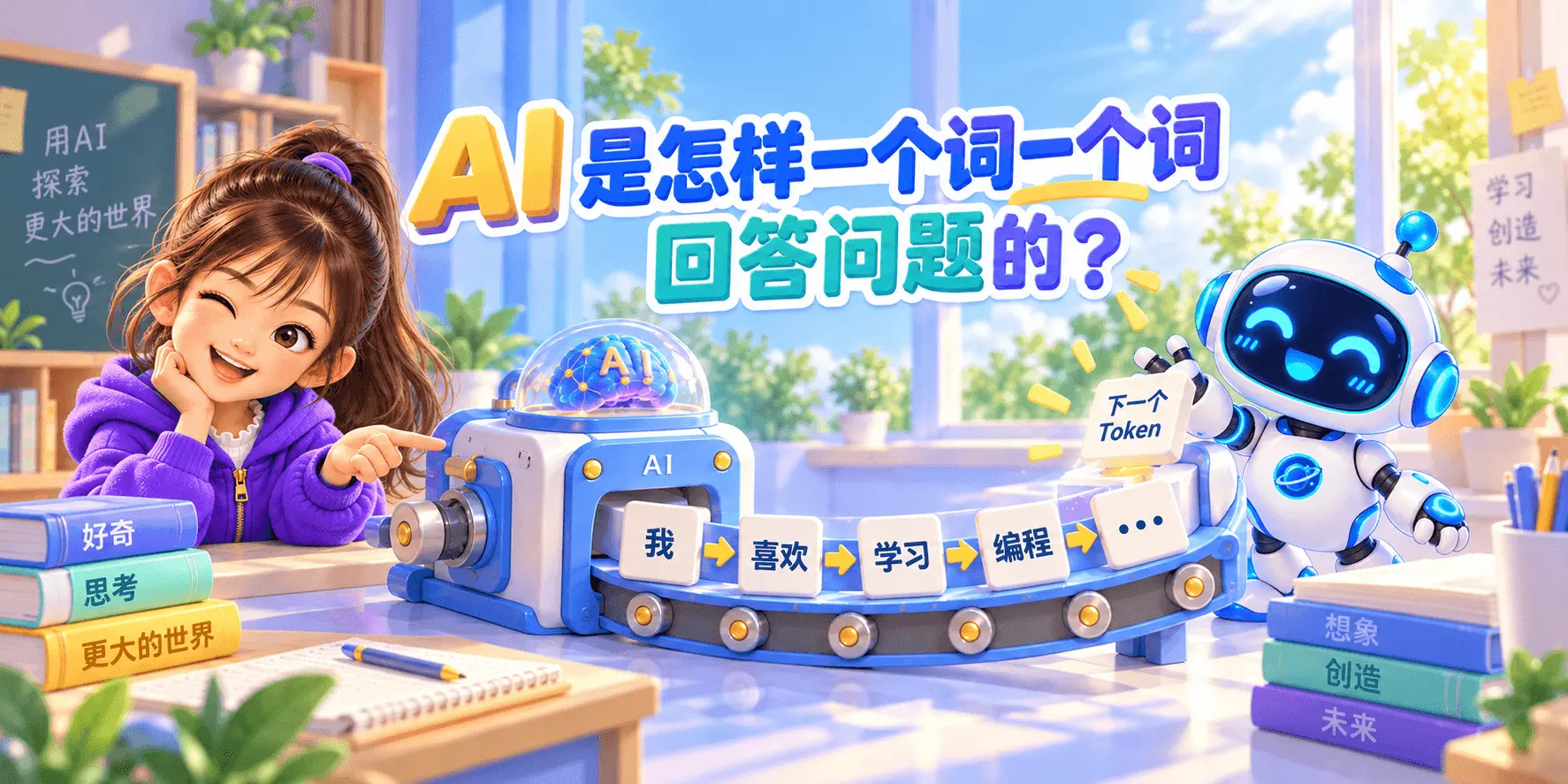 AI 是怎样一个词一个词回答问题的？ Banner
