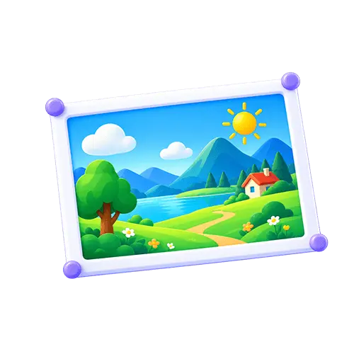 Colorful landscape painting
