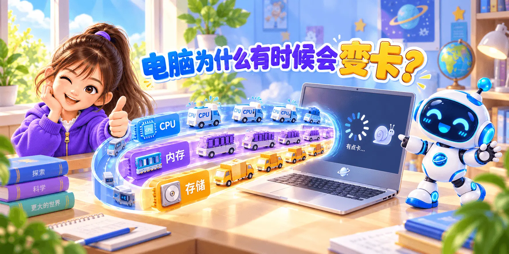 电脑为什么有时候会变卡？ Banner