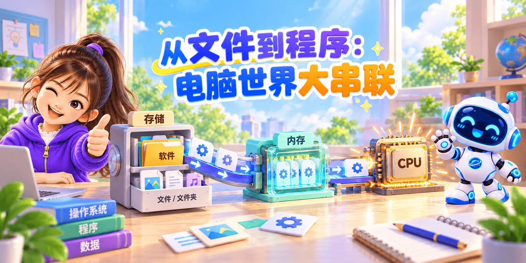 从文件到程序：电脑世界大串联 Banner
