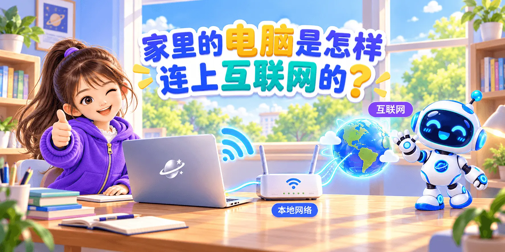 家里的电脑是怎样连上互联网的？ Banner