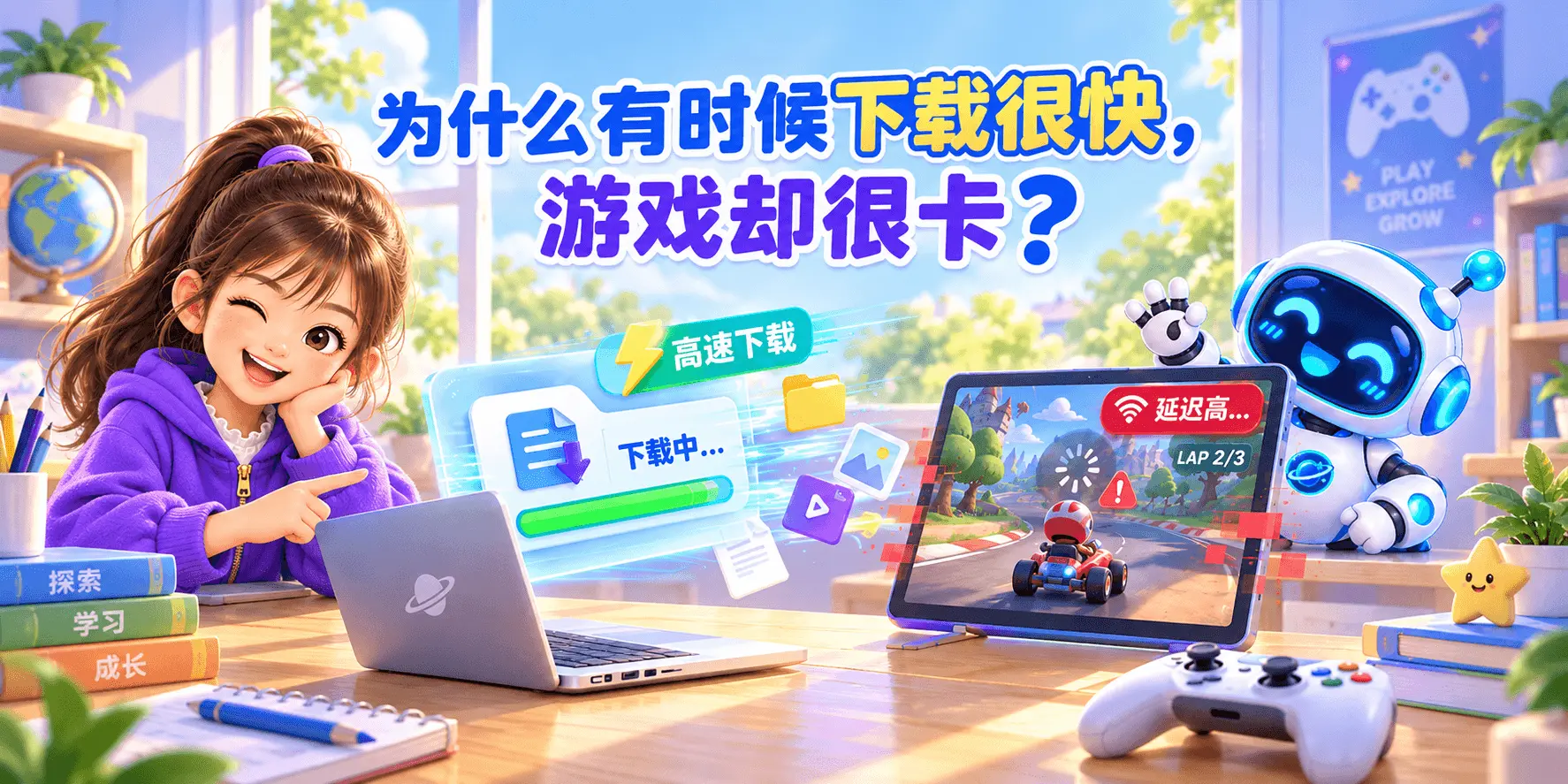为什么有时候下载很快，游戏却很卡？ Banner