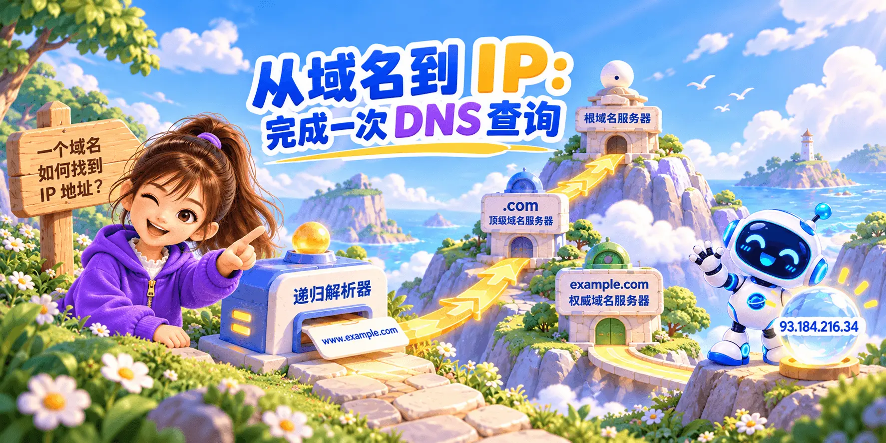 从域名到 IP：完成一次 DNS 查询 Banner