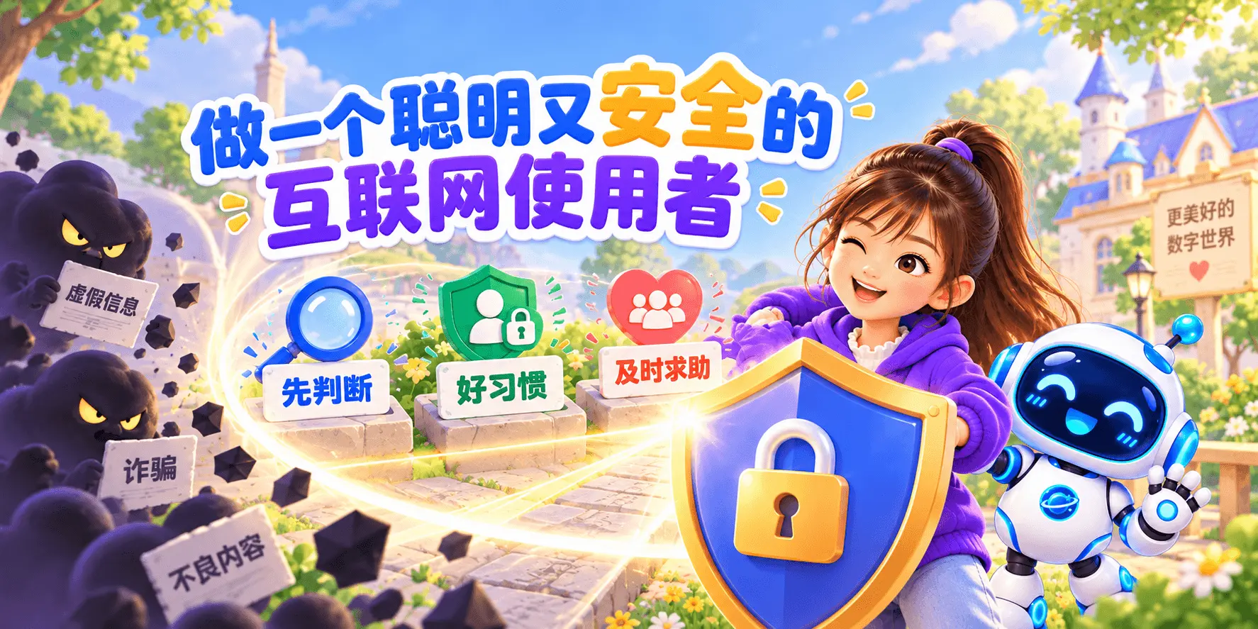 做一个聪明又安全的互联网使用者 Banner
