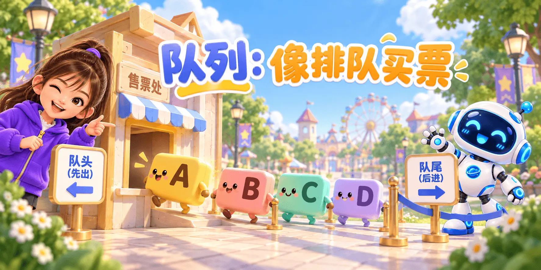 队列：像排队买票 Banner