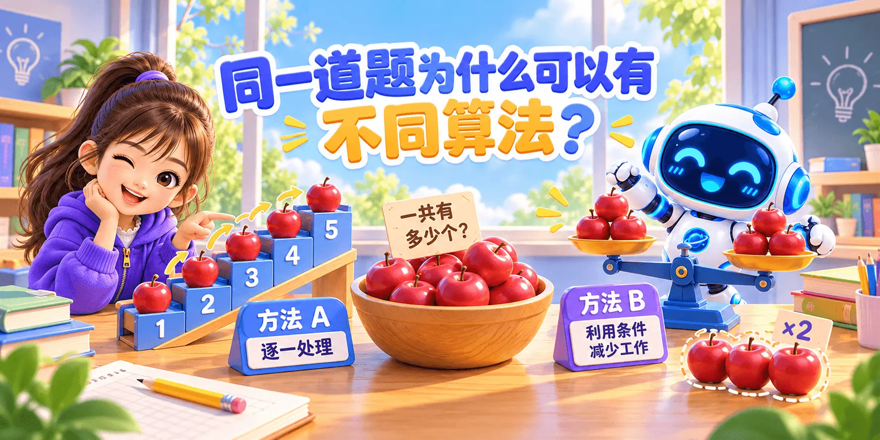 同一道题为什么可以有不同算法？ Banner