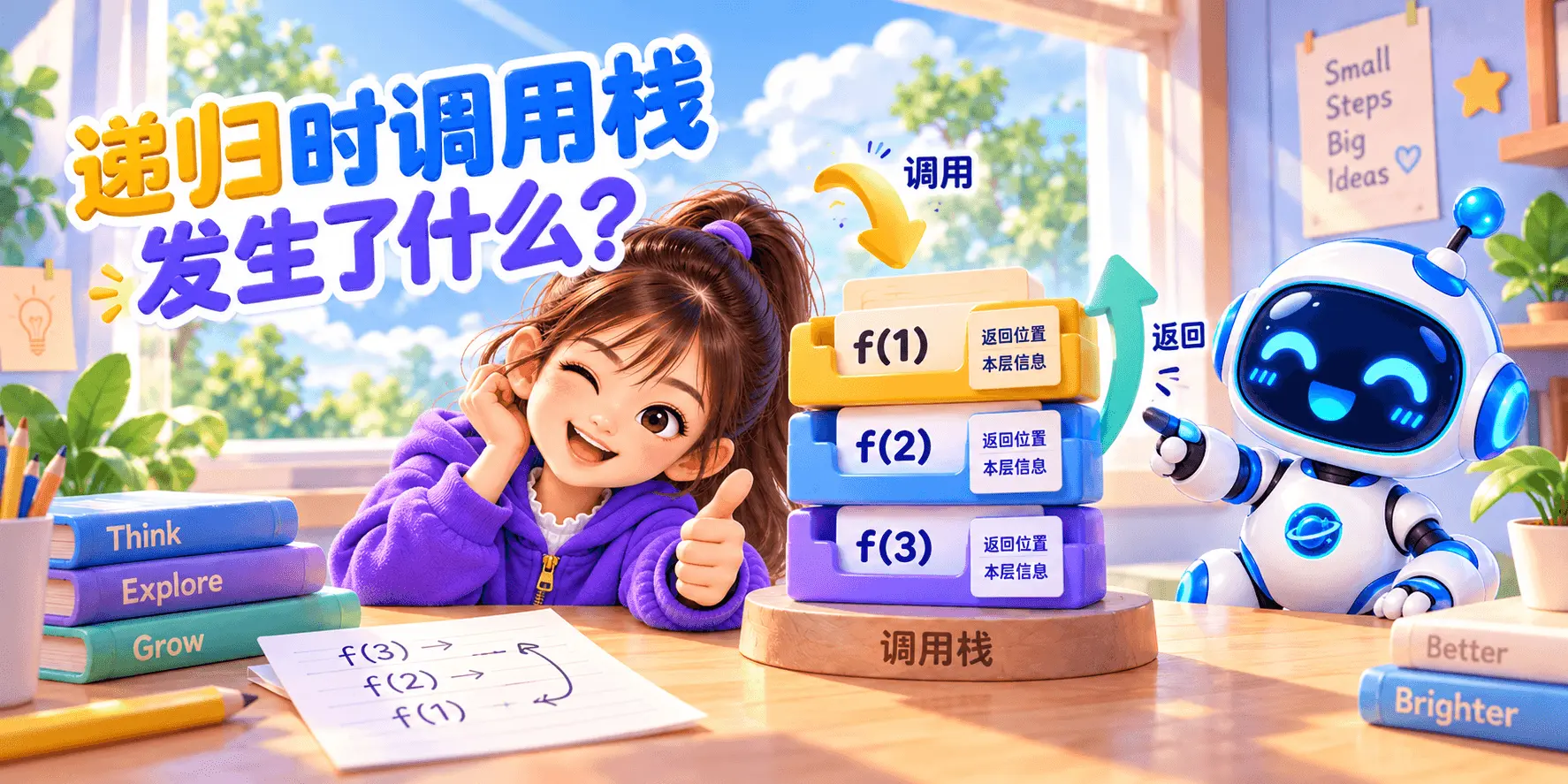 递归时调用栈发生了什么？ Banner