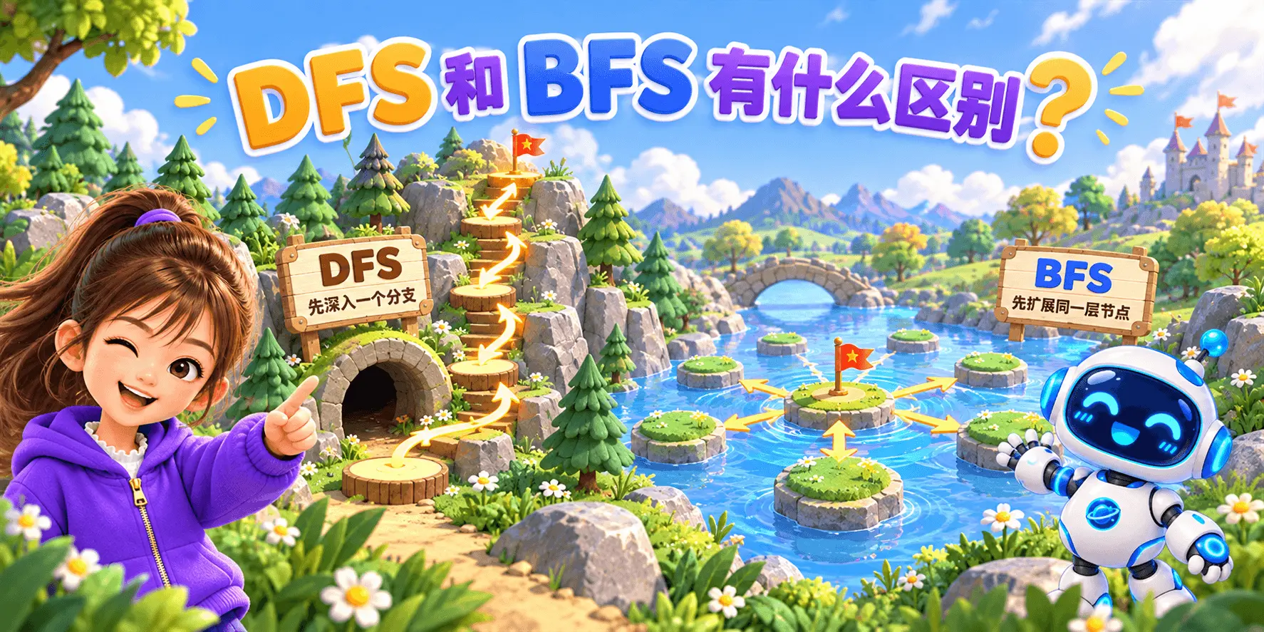 DFS 和 BFS 有什么区别？ Banner