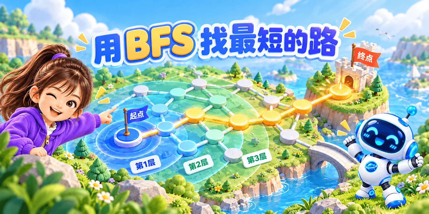 用 BFS 找最短的路 Banner
